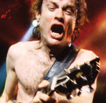 Angus Young rock guitarist